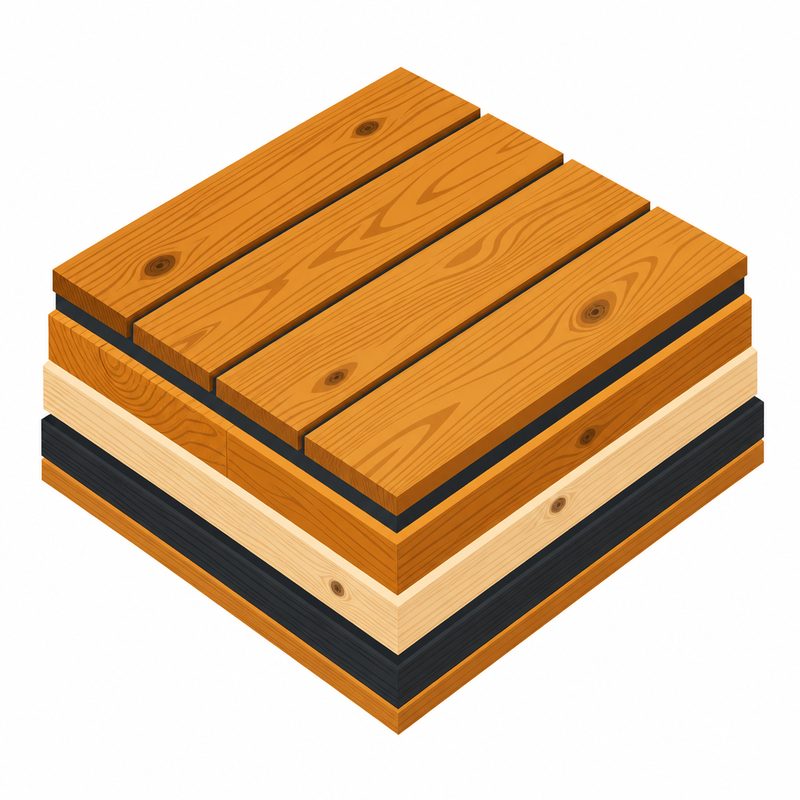 Stack of honey-toned natural cedar deck boards
